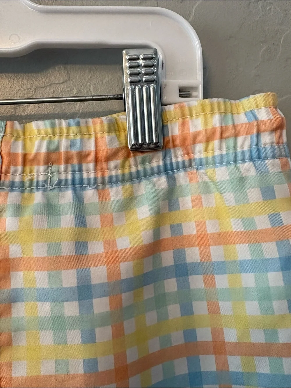 Ruggedbutts summertime gingham pastel swim trunks size 4t